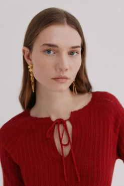 Imala. Camisola de malha rendada