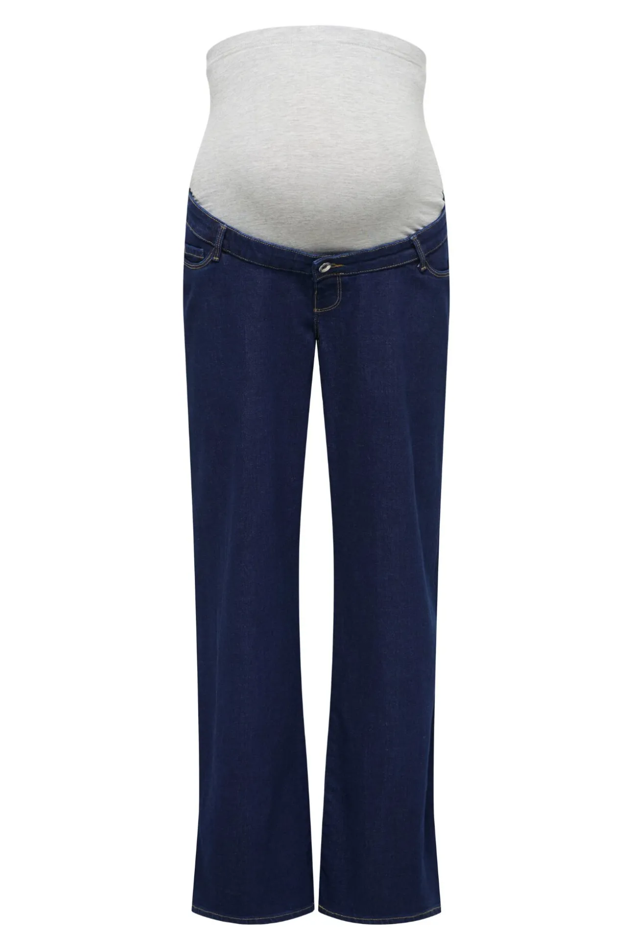 Jeans perna larga maternidade
