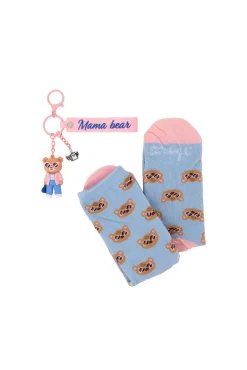 Kit de meias + porta-chaves - Mama bear