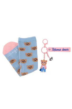 Kit de meias + porta-chaves - Mama bear