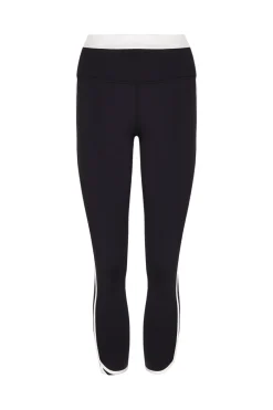 Legging capri com transparências laterais 4D STRETCH preto