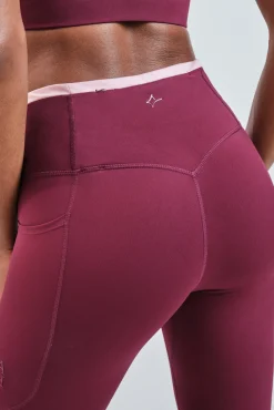 Legging capri 4D STRETCH bordeaux