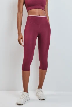 Legging capri 4D STRETCH bordeaux