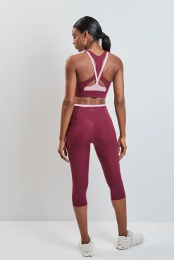 Legging capri 4D STRETCH bordeaux