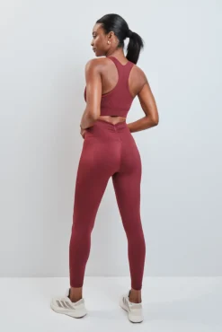 Legging comprida vermelha SEAMLESS FIT