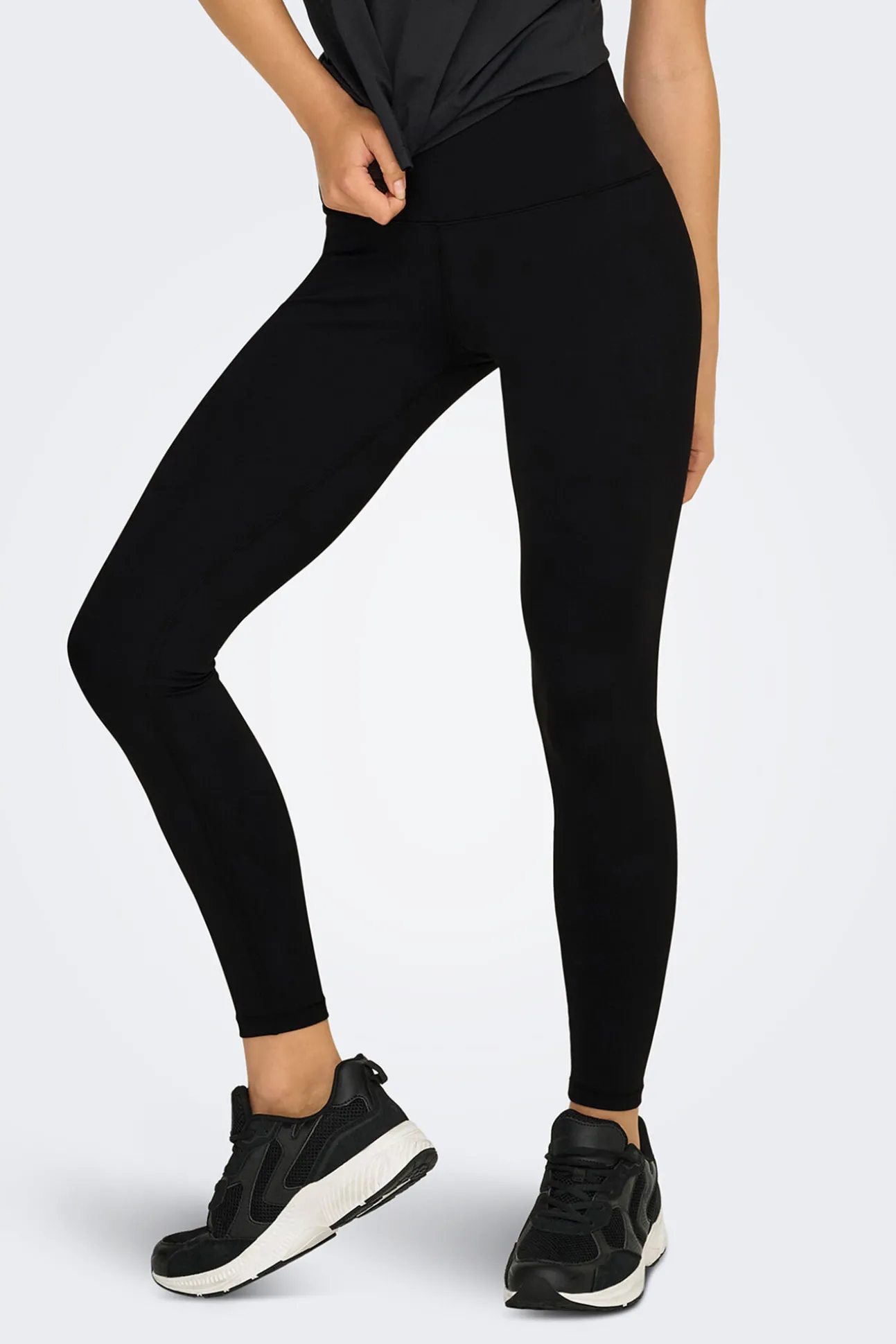 Legging desportivo ao tornozelo cintura alta com bolso