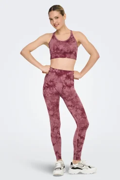 Legging desportivo sem costura tie dye