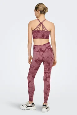 Legging desportivo sem costura tie dye