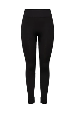 Leggings compridas elásticas caneladas