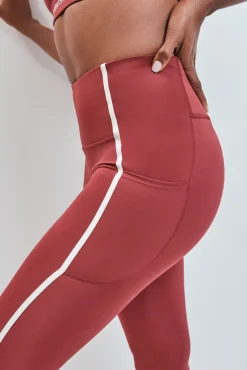 Leggings crop 4D STRETCH bordeaux