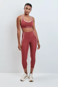 Leggings crop 4D STRETCH bordeaux