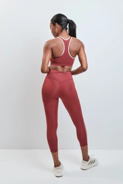 Leggings crop 4D STRETCH bordeaux