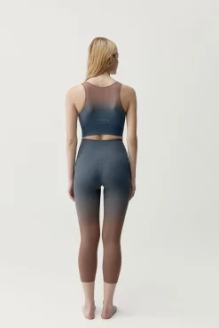 Leggings desportivas Dione cinzentas e castanhas