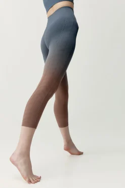Leggings desportivas Dione cinzentas e castanhas