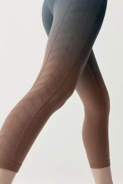 Leggings desportivas Dione cinzentas e castanhas