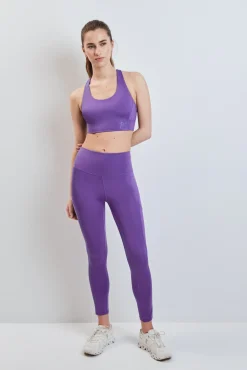 Leggings 4D STRETCH crop morado