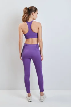 Leggings 4D STRETCH crop morado