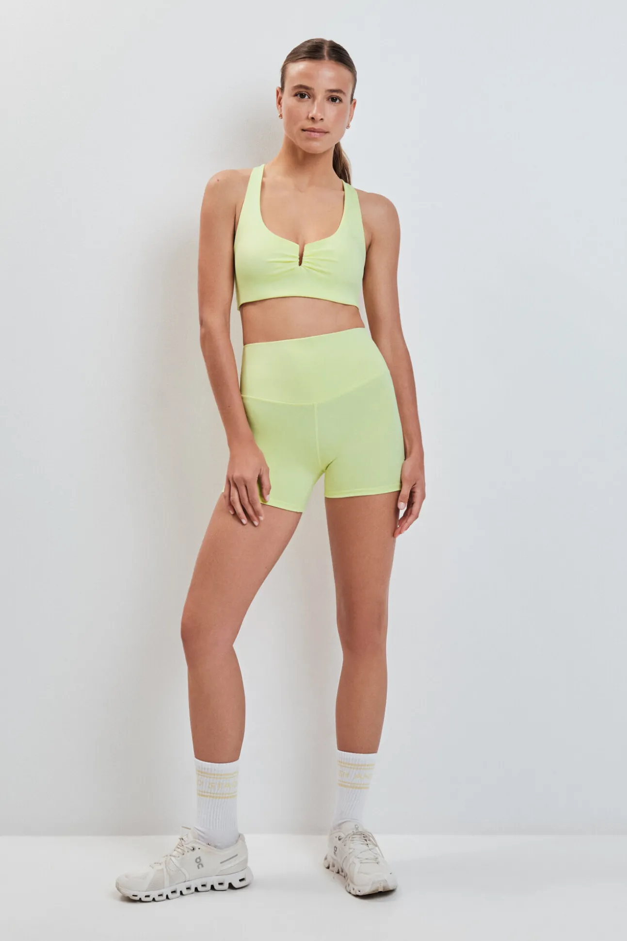 Leggings 4D STRETCH curtos amarelo