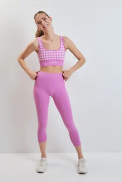 Leggings SEAMLESS COMFORT crop rosa