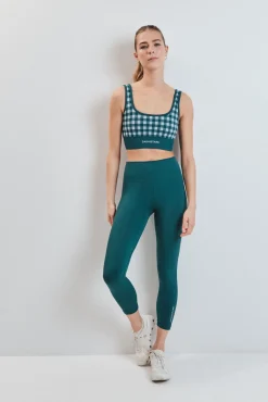Leggings sem costura COMFORT crop azul