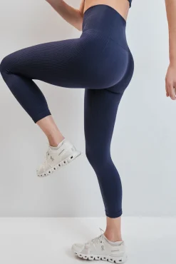 Leggings sem costura COMFORT crop azul