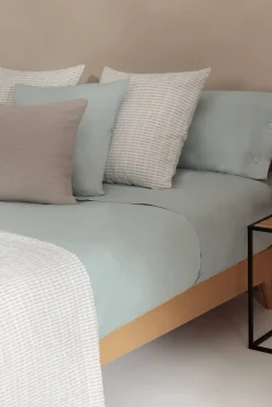 Lençol algodão orgânico. Cama 180-200 cm.