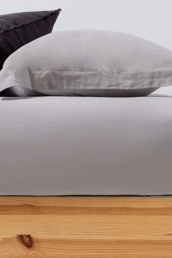 Lençol de baixo de linho algodão. Cama 180-200 cm.