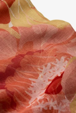 Lenço retangular estampado floral