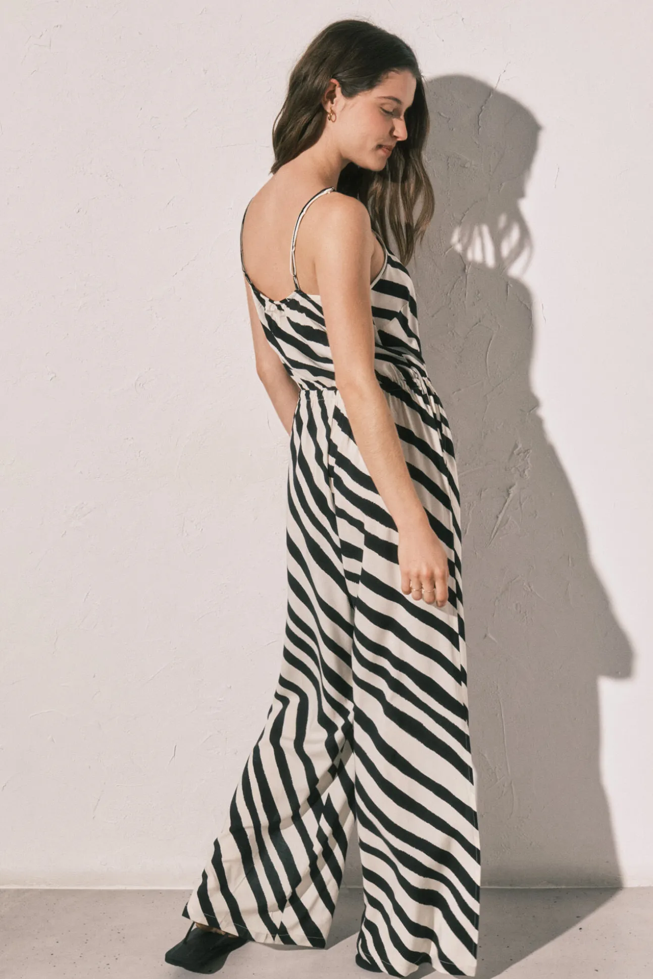 Macacão comprido estampado zebra