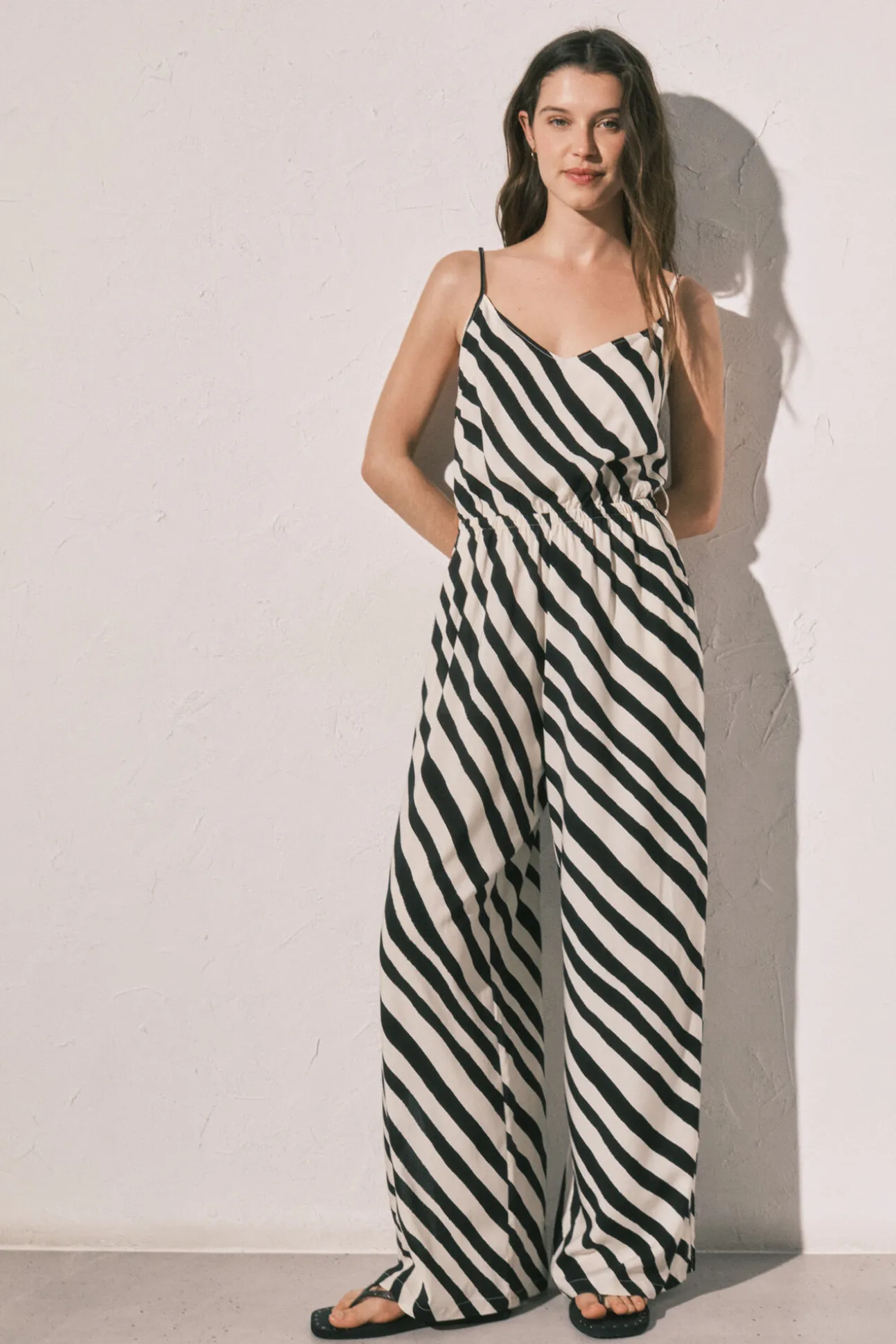 Macacão comprido estampado zebra