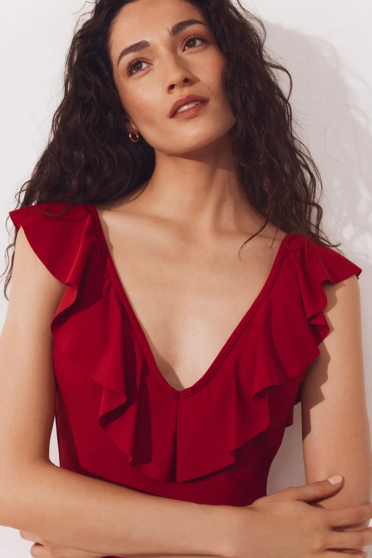 Maiô shapewear/moldador com babados