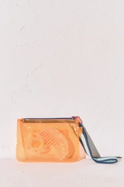 Mala com fecho-éclair laranja