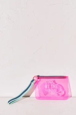 Mala com fecho-éclair rosa
