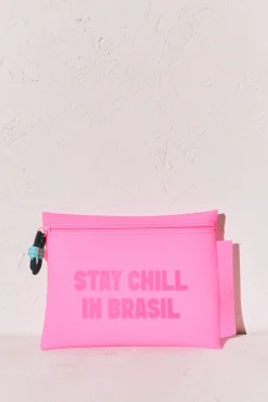 Mala de biquíni impermeável rosa