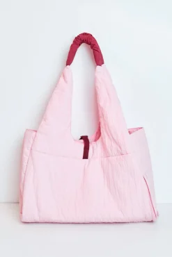 Mala desportiva em nylon rosa