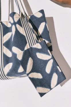 Mala grande em algodão estampado étnico