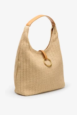 Mala hobo de ráfia com argola