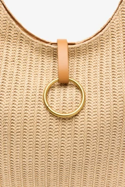 Mala hobo de ráfia com argola