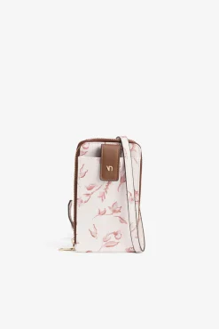 Mala para telemóvel estampada floral