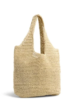 Mala shopper de palha de papel para praia