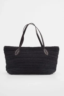 Mala tote bag em malha trançada