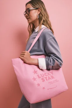 Mala tote bag rosa estrelas