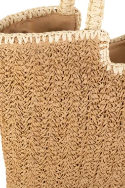 Mala tote em fibra natural
