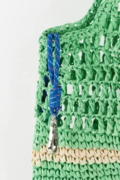Mala tote em tecido de fibra natural