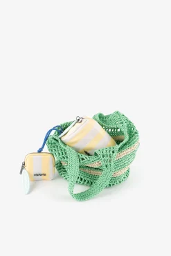 Mala tote em tecido de fibra natural