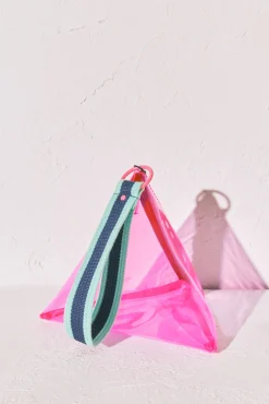 Mala triangular rosa