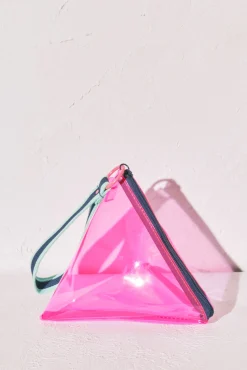 Mala triangular rosa