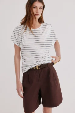 Mía. T-shirt de riscas