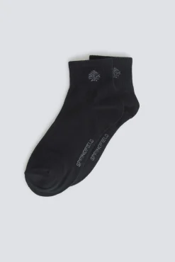 Meia canelada até o tornozelo