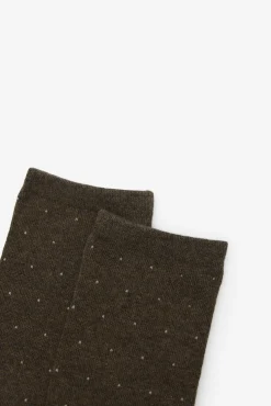 Meia longa mini bolinhas